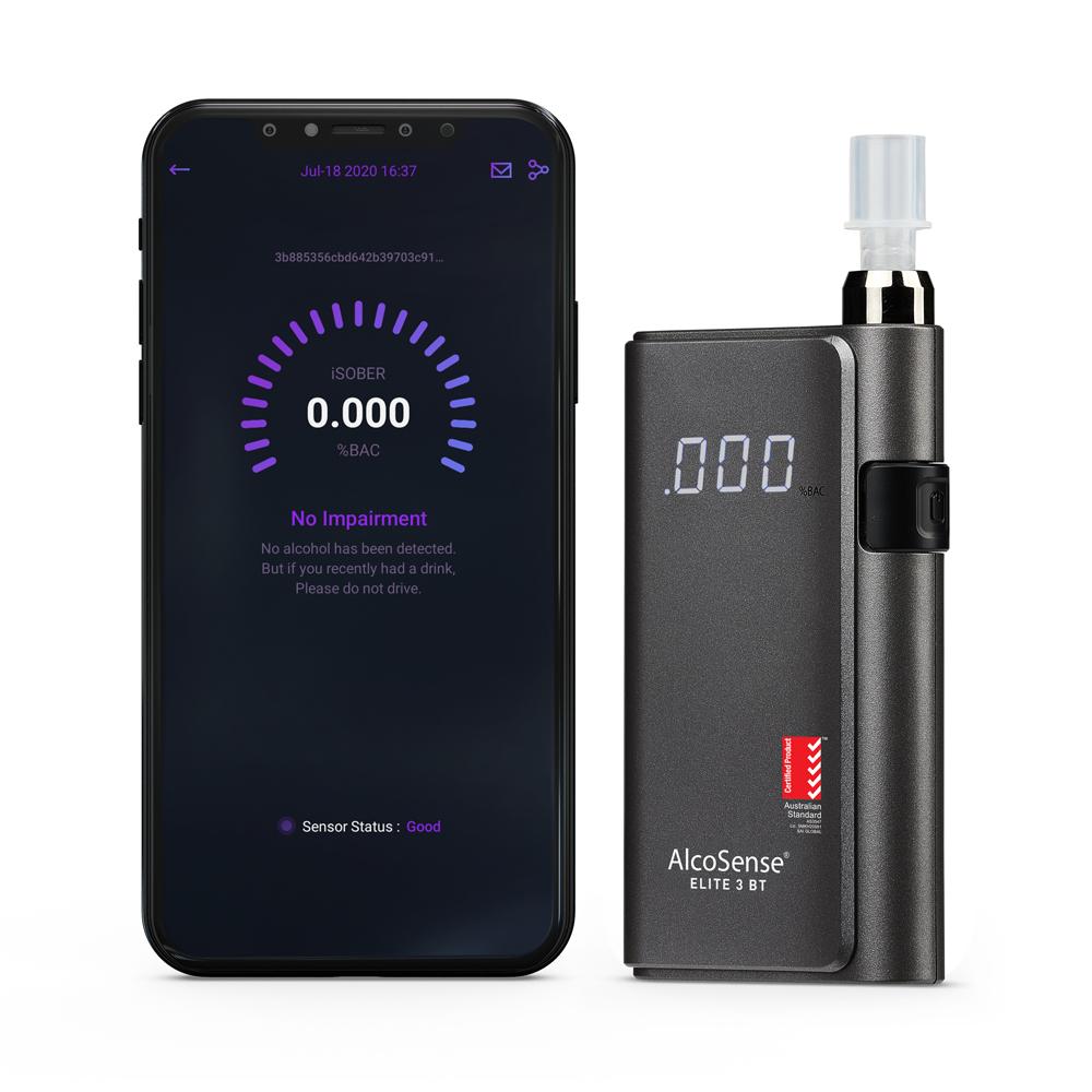 AlcoSense  Elite 3 BT Personal Breathalyser With Bluetooth Mobile App AS3547 Certified