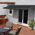 2.92m Folding Arm Awning, Manual Retractable Patio Awning Black Fabric Grey