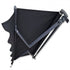 2.92m Folding Arm Awning, Manual Retractable Patio Awning Black Fabric Grey