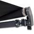 2.92m Folding Arm Awning, Manual Retractable Patio Awning Black Fabric Grey