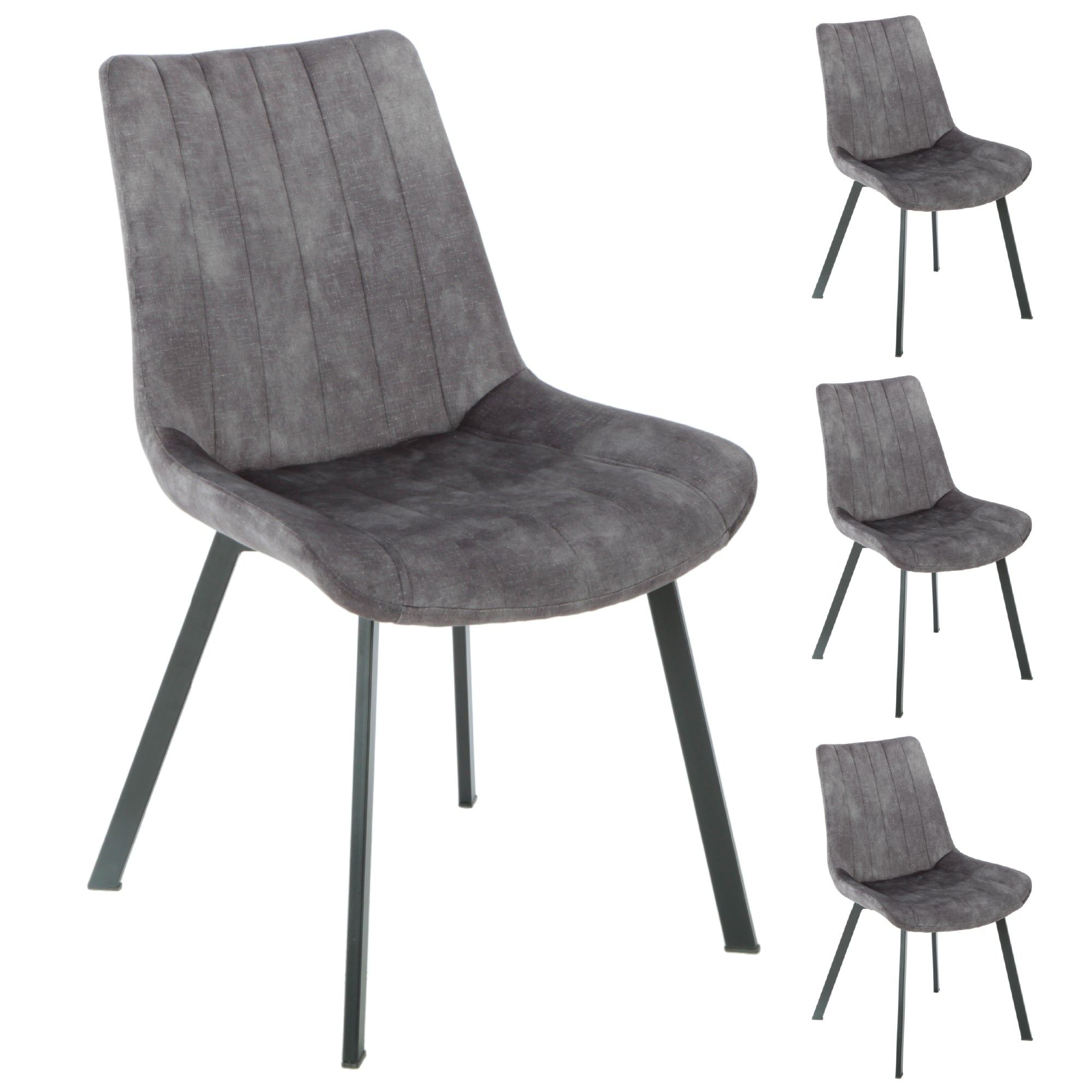 Sloane Fabric Dining Chairs (Set of 4) - Grey