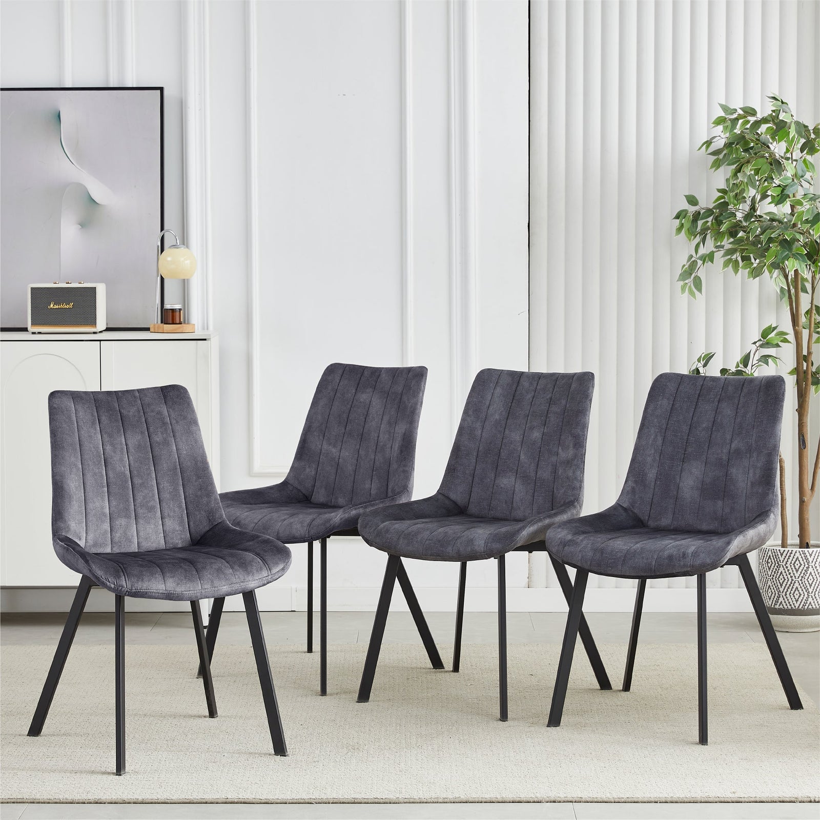 Sloane Fabric Dining Chairs (Set of 4) - Grey