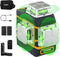 CIGMAN CM-801 3 x 360° Green Laser Level, 12 Line Self-Levelling with Remote