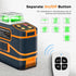 CIGMAN CM-801 3 x 360° Green Laser Level, 12 Line Self-Levelling with Remote