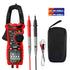 HT206D Digital Clamp Meter T-RMS 6000 Counts, Multimeter Voltage Tester Auto-ranging, Measures Current Voltage Temperature Capacitance Resistance Diodes Continuity Duty-Cycle (AC/DC Current)