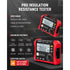 Megohmmeter, Insulation Resistance Tester, Up to 100GΩ, 50V/100V/250V/500V/1000V, One-Touch DAR/PI, with AC/DC Voltage Testing for Motors, Solar, HVAC