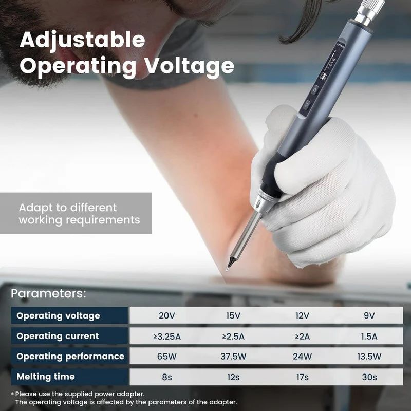 KETS02 Smart Digital Soldering Iron Kit 65W Programmable AU Plug