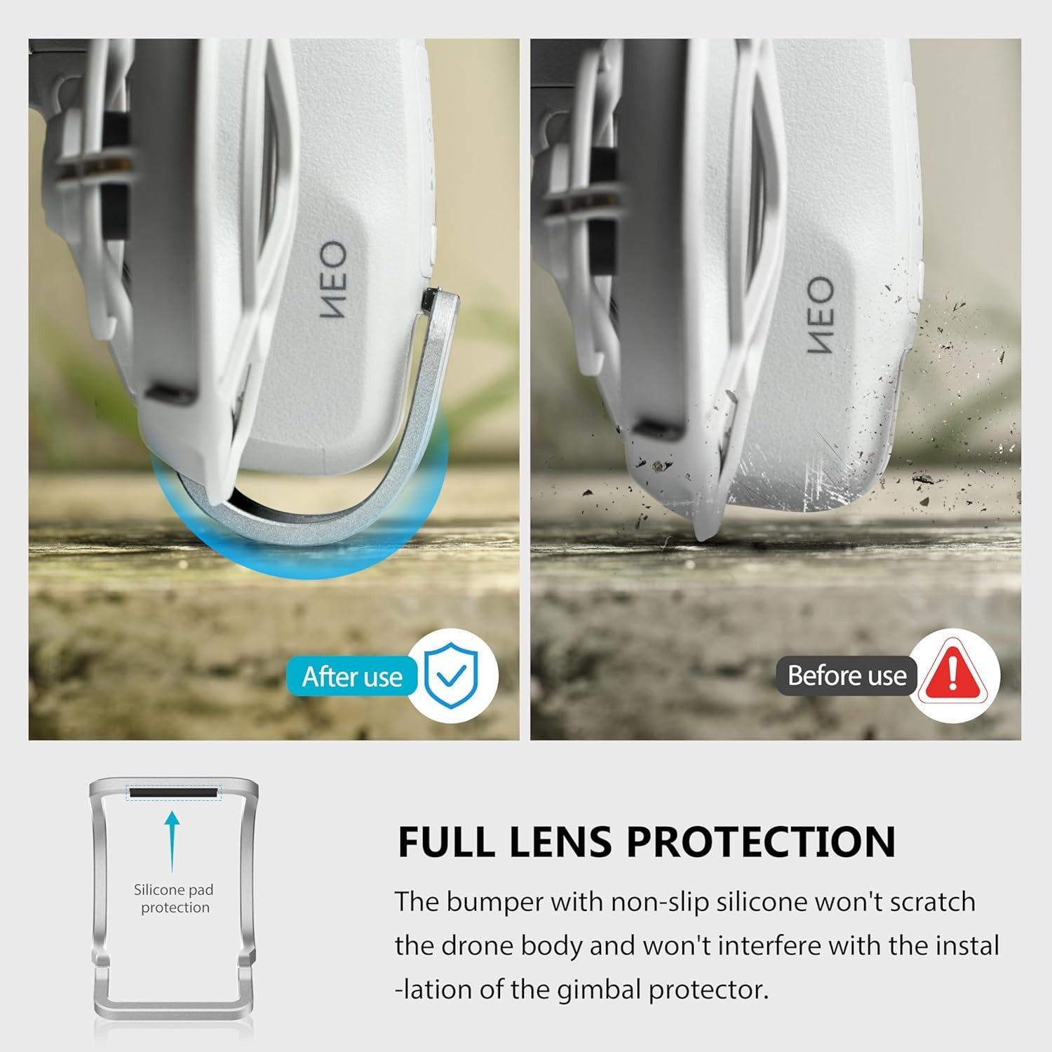 STARTRC Gimbal Bumper Guard for DJI Neo Accessories, Aluminum Alloy Anti-Collision Protection Guard Bar for DJI Neo Drone Camera
