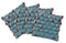 Pack of 4 Amelie Aqua Cushion Covers, 40x40cm 3D Textured Wool Blend Fabric