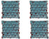 Pack of 4 Amelie Aqua Cushion Covers, 40x40cm 3D Textured Wool Blend Fabric