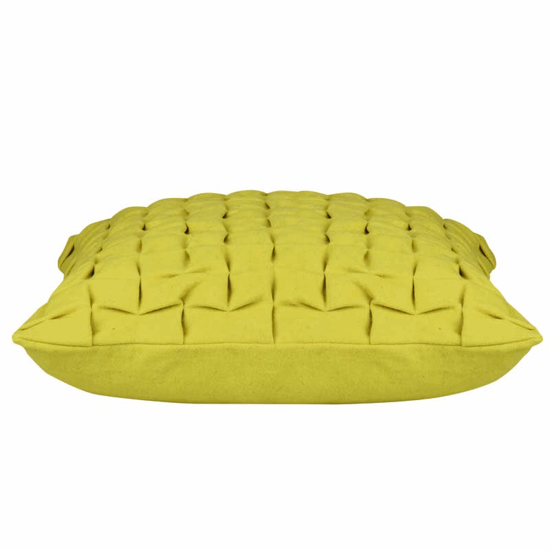 Pack of 4 Flux Mustard Yellow 3D Textured Cushion Covers, 45x45cm, Set