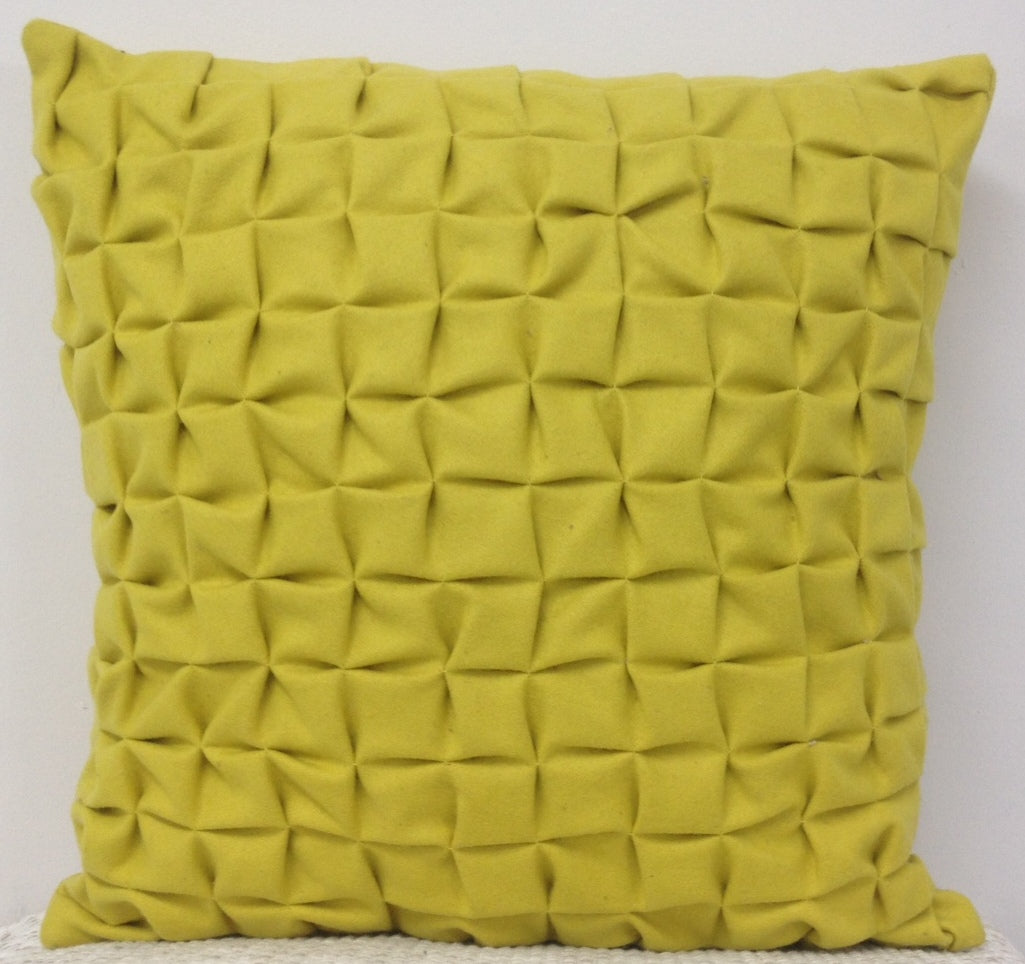 Pack of 4 Flux Mustard Yellow 3D Textured Cushion Covers, 45x45cm, Set