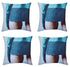 Pack of 4 Blaze Jumper Novelty Cushion Covers, 100% Cotton, 45x45cm Set