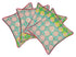 Pack of 4 Avia Fuchsia Cushion Covers, 45x45cm Cotton, Modern Retro Print Design