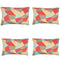 Pack of 4 Geo Beige Geometric Design Cushion Covers, Cotton, 40x60cm Set