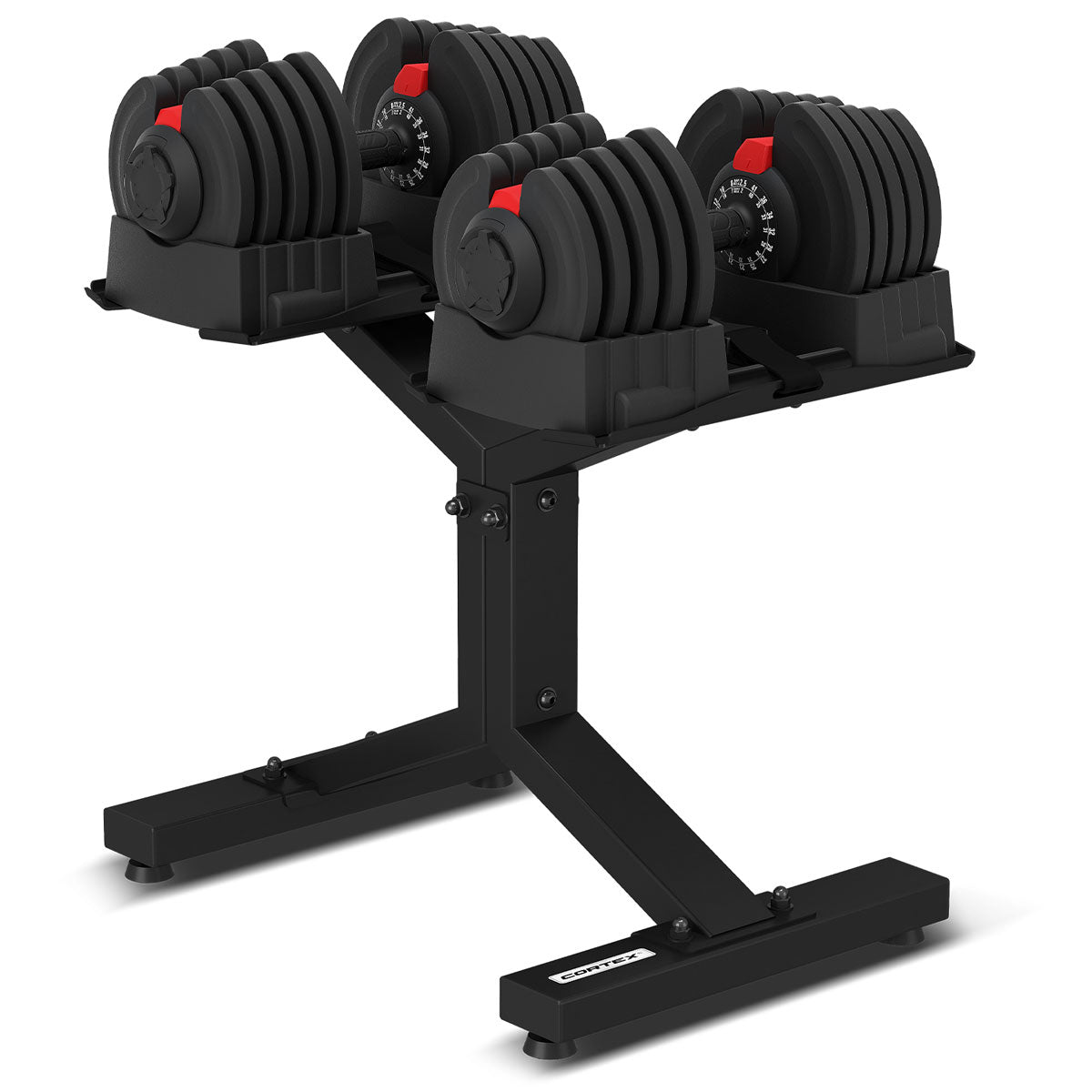 Revolock V2 80kg Pair Set Adjustable Steel Dumbbell Barbell All-in-One with Stand