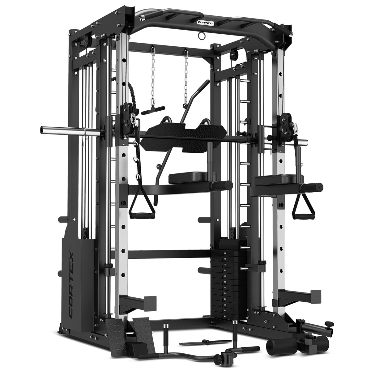 CORTEX SM25 Multi Gym Dual Stack Functional Trainer, Smith Machine, Half Rack