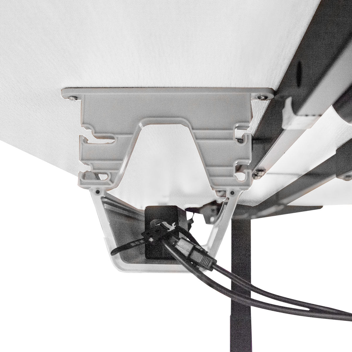 ErgoDesk Automatic Standing Desk 1500mm White + Cable Management Tray