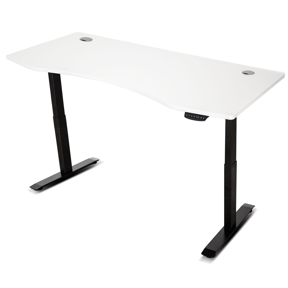 ErgoDesk Automatic Standing Desk 1500mm White + Cable Management Tray