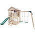 Kingston Cubby House Swing Set with 2.2m Green Slide