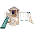 Kingston Cubby House Swing Set with 2.2m Green Slide
