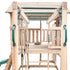 Kingston Cubby House Swing Set with 2.2m Green Slide