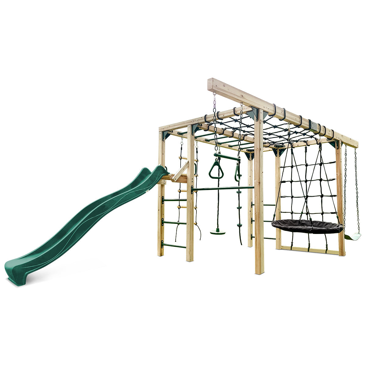 Orangutan Climbing Cube Jungle Gym Play Centre + Green Slide