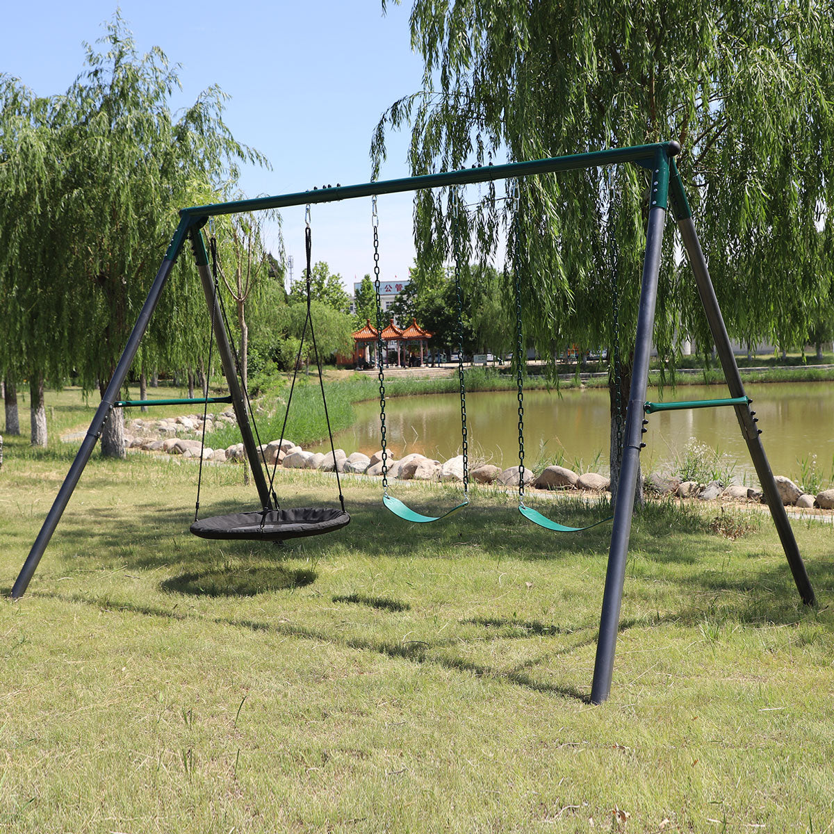 Titan Commercial Steel Swing Set