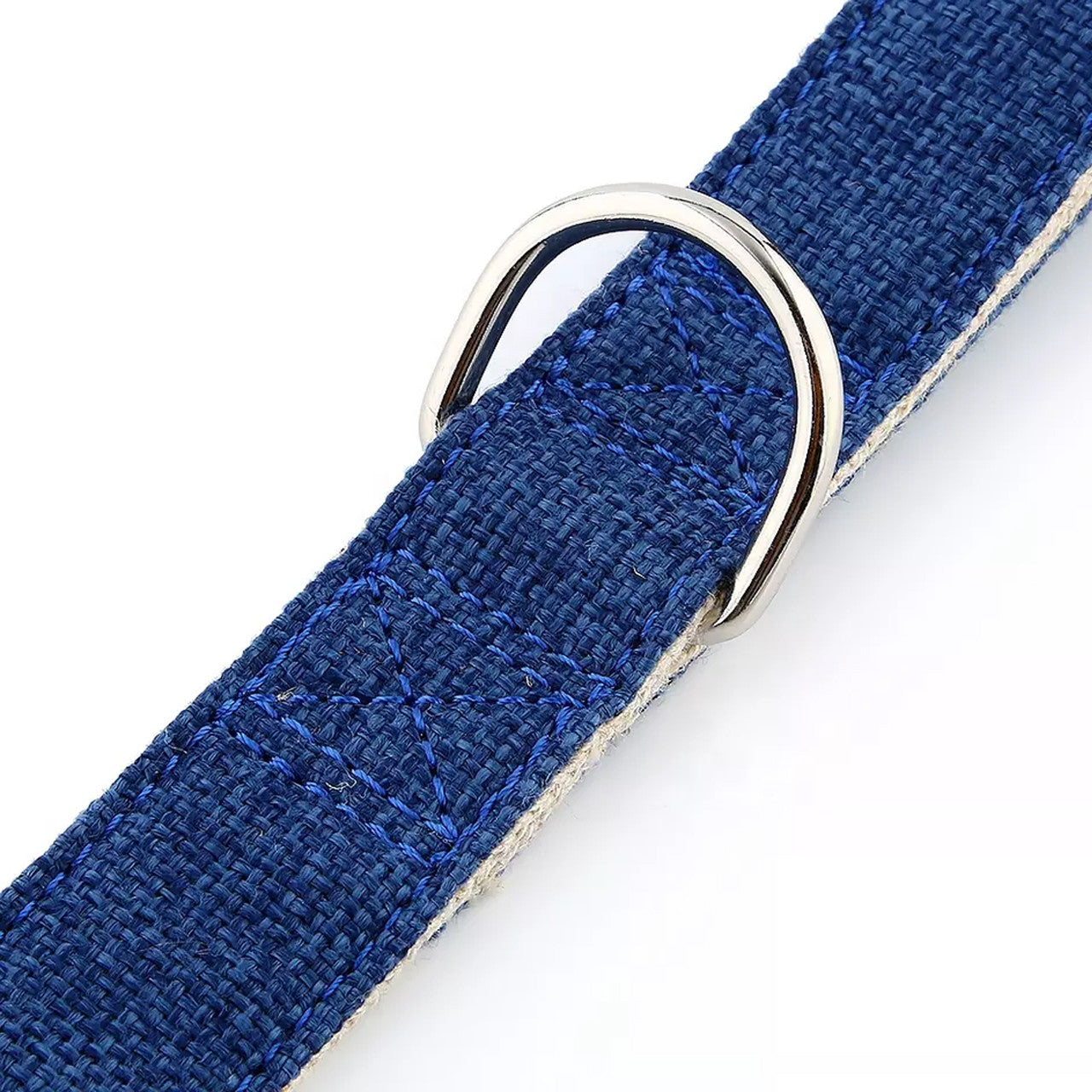 Natural Hemp & Cotton Dog Collar (Ink Blue)