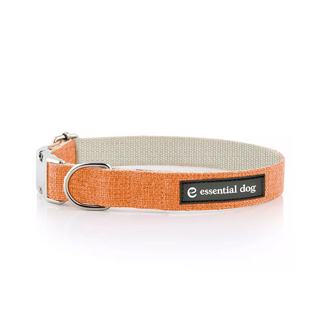 Natural Hemp & Cotton Dog Collar Orange Burst