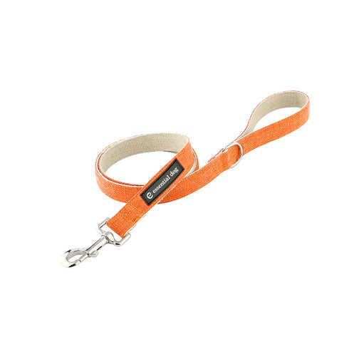 Natural Hemp & Cotton Dog Lead Leash Medium (Orange Burst)