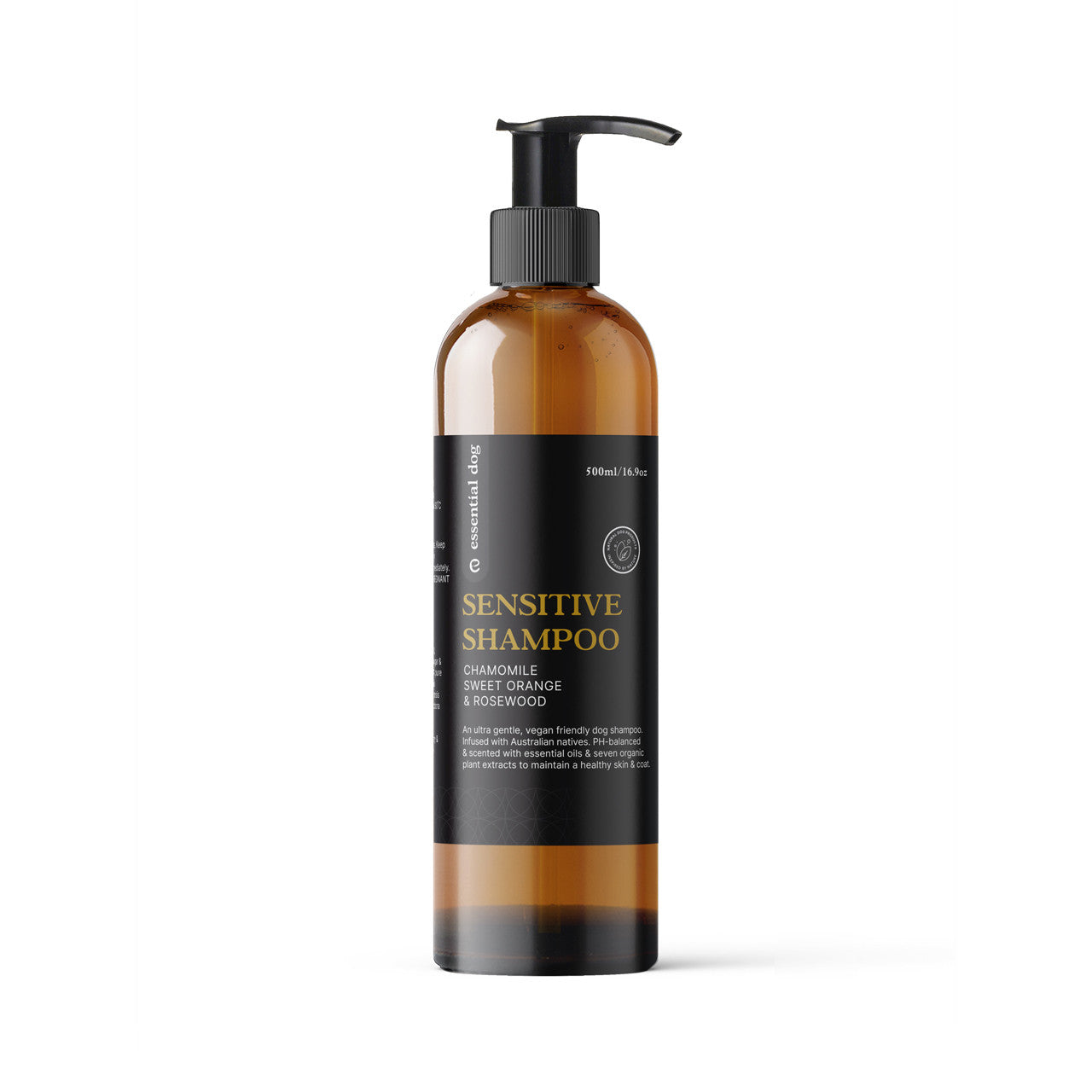 500ml Natural Sensitive Dog Shampoo Chamomile, Sweet Orange & Rosewood