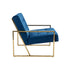 Carman Arm Chair Blue Velvet