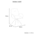 Dining Chair Linen Fabric Upholstered Seat Powder Coated Iron Legs