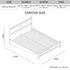 4 Pieces Bedroom Suite Natural Wood Like MDF Structure Queen Size Oak Colour Bed, Bedside Table & Dresser