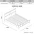 4 Pieces Bedroom Suite Natural Wood Like MDF Structure King Size Oak Colour Bed, Bedside Table & Tallboy