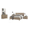 4 Pieces Bedroom Suite Natural Wood Like MDF Structure Double Size Oak Colour Bed, Bedside Table & Dresser