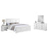 4 Pcs Bedroom Suite Solid MDF King White
