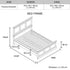 4 Pcs Bedroom Suite Solid MDF King White