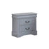 4 Pieces Bedroom Suite in Solid Wood & MDF Queen Size Grey Colour Bed, Bedside Table & Dresser