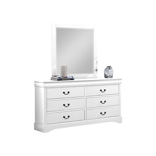 4 Pcs Bedroom Suite Solid MDF Queen White