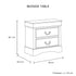 4 Pieces Bedroom Suite in Solid Wood & MDF King Size Grey Colour Bed, Bedside Table & Tallboy