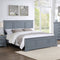 4 Pieces Bedroom Suite in Solid Wood & MDF Queen Size Grey Colour Bed, Bedside Table & Tallboy