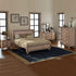 5 Pieces Bedroom Suite Queen Size Silver Brush in Acacia Wood Construction Bed, Bedside Table, Tallboy & Dresser