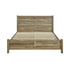 Double Size Bed Frame Natural Wood like MDF in Oak Colour