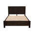 Bed Frame Double Size in Solid Wood Veneered Acacia Bedroom Timber Slat in Chocolate