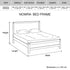 Bed Frame King Single Size in Solid Wood Veneered Acacia Bedroom Timber Slat in Oak