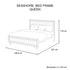 Queen Size Silver Brush Bed Frame in Acacia Wood Construction