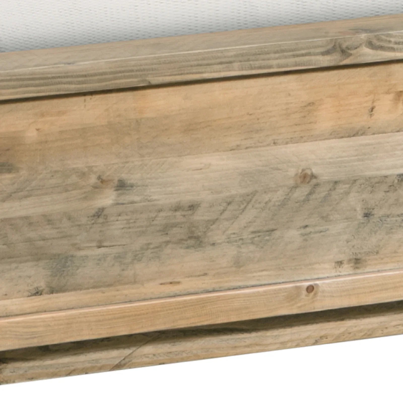 Queen Size Wooden Bed Frame in Solid Wood Antique Design Light Brown