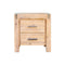 Bedside Table 2 drawers Night Stand Solid Wood Acacia Oak Colour